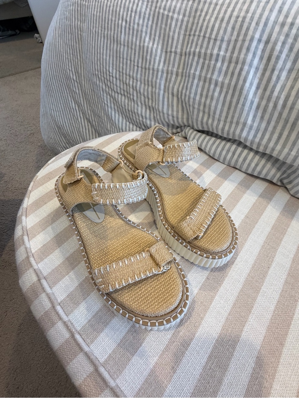 Platform Raffia Sandals
